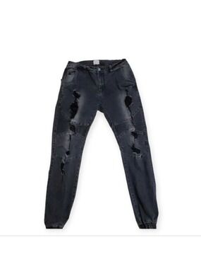 Kuwallatee Black Denim Joggers Size 34